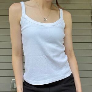 🌟2/$14🌟 MARBLE scoopneck camisole white tank top